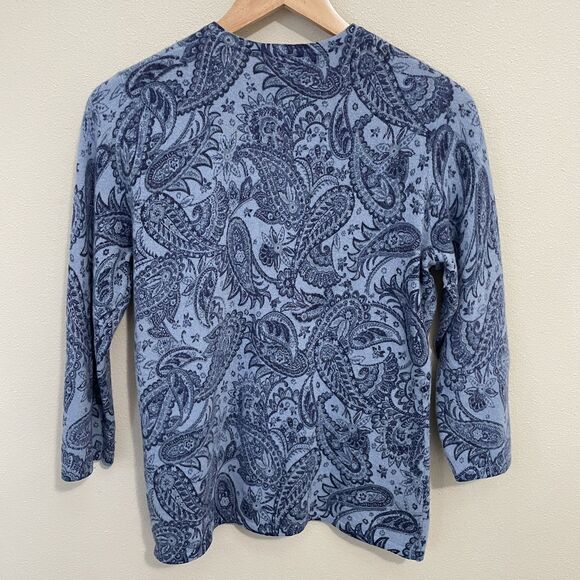 Tweeds Womens L Wool Angora Paisley Cardigan Sweater Fairy Whimsy Boho Romantic - Picture 5 of 9